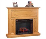 Amish Solid Wood Fireplace Mantel with Electric Fireplace Insert