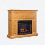 Amish Solid Wood Fireplace Mantel with Electric Fireplace Insert
