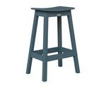 Berlin Gardens Outdoor Poly Saddle Backless Bar Stool
