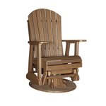 Amish LuxCraft Swivel Adirondack Poly Glider Chair