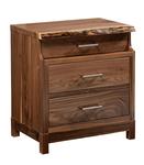 Sydney Live Edge Three Drawer Nightstand