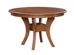 Solid Wood Dorset Round Single Pedestal Dining Table with Curved Legs