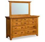 Naomi Mission Ten Drawer Dresser with Optional Mirror