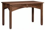 Amish Sterling 48 Writing Desk with One Drawer shown in Walnut with Natural Stain.