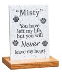Corian Memory Plaque with Wooden Base