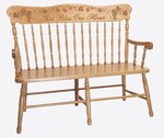 Amish Churchill Pressback Bench - Choose Size