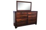 Grand River Eight Drawer Dresser with Optional Mirror