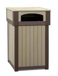 Amish Leisure Lawns Poly Lumber Commercial Trash Receptacle