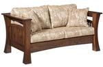 Amish Calvert Loveseat choice of Premium Wood, Finish, and Upholstery.