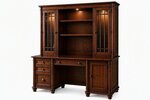 Amish Savile Credenza Desk with Optional Hutch Top