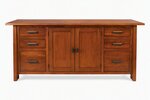 Amish Meridian Mission Credenza Cabinet with Doors