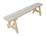 Pine Wood Traditional Backless Outdoor Bench