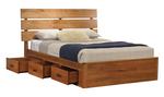 Amish Mars Slat Platform Bed with Drawers