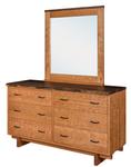 Green Bay 6-Drawer Dresser with Optional Mirror
