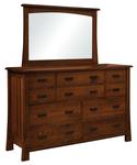 Dupont 10-Drawer Dresser with Optional Mirror