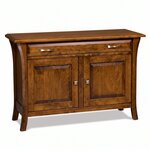 Amish Genesis Sofa Table Cabinet - Shown in Brown Maple with Lite Asbury Stain
