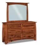 Boulder Creek Condo Size Six Drawer Dresser with Optional Mirror