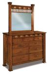 Sequoyah Nine Drawer Dresser with Optional Mirror