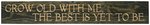 American Made Primitive Plank Sign - Grow Old With Me, The Best is Yet to Be