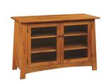 Craftsmen Entertainment Center with Glass Doors