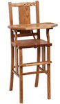 Amish Baywood High Chair with Slide Tray shown in Oak with Medium Walnut Finish