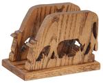 Oak Wood Cow Shape Napkin or Letter Holder