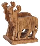 Oak Wood Deer Shape Napkin or Letter Holder
