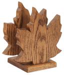 Oak Wood Maple Leaf Shape Napkin or Letter Holder