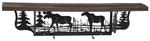 Rustic Shelf and Coat Hanger with Moose Design