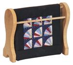 Mini Decorative Quilt Rack with Fan Pattern Quilt