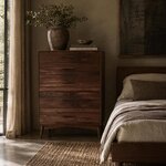 Amish Cullen Mid-Century Modern 5-Drawer Chest of Drawers