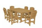 EcoPoly 44" x 72" Dining Table with 6 Dining Chairs