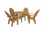 Eco Poly Outdoor Dining Set 46" Round Table with 4 Chairs