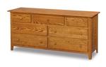 Amish Shaker 66" Seven Drawer Dresser