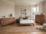 Amish Cumulus Lake Mid-Century Modern 4-Piece Platform Bedroom Set