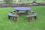 54" Pressure-Treated Pine Walk-In Octagon Picnic Table