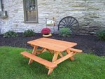 Pressure Treated Pine Wood Kids Picnic Table