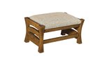 Amish Leavenworth Upholstered Footstool with Wood Frame