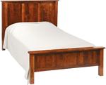 Quick Ship Classic Shaker Panel Five Piece Bedroom Set in Rustic Cherry