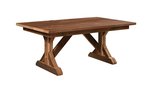 Amish Stretford Reclaimed Barn Wood Solid Top Dining Table