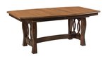 Amish Solid Wood Contemporary Munich Trestle Dining Table