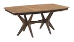 Amish Solid Wood Luckenbach Modern Trestle Dining Table