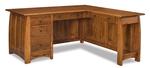 Boulder Creek L Desk with Finished Back