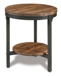 Houston 22" Round End Table with Shelf