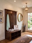 Amish Handcrafted Entryway Hall Tree with Shoe Storage