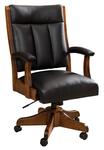 Amish Markridge Upholstered Desk Chair with Wheels