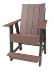 Eco Poly Outdoor Contemporary High Adirondack Chair