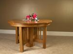 Mission Round Single Pedestal Dining Table