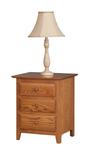 Amish Nebo Shaker Three Drawer Nightstand