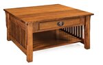 Amish Handcrafted Winthrop Mission Square Coffee Table - Choose Size